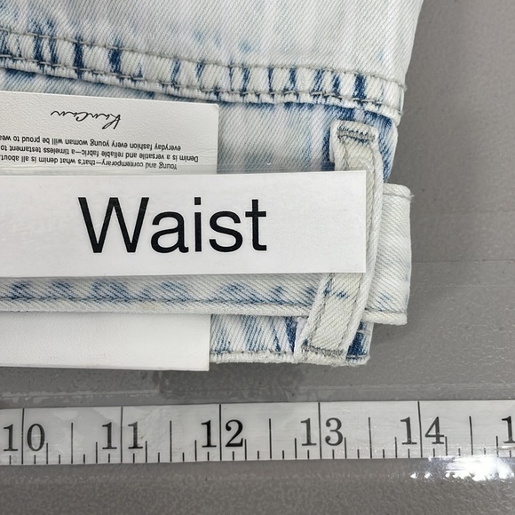 KanCan NWT Jean Skirt Estilo Striped Mini Skirt Denim Blue White Size Small S - Picture 11 of 13